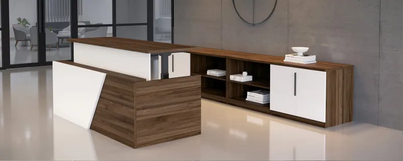 Desk and credenza, manufacturer photo