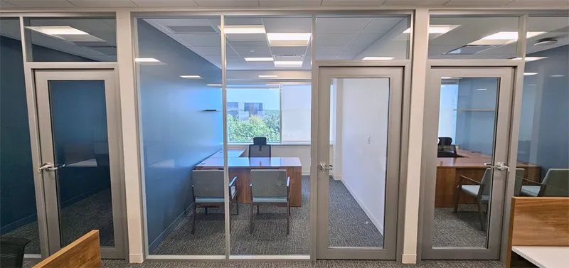 Glass office fronts, manufacturer photo