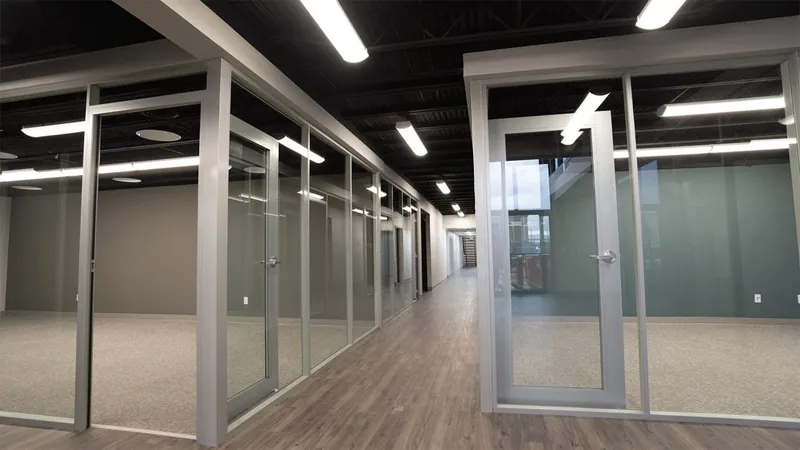 Glass office fronts, manufacturer photo