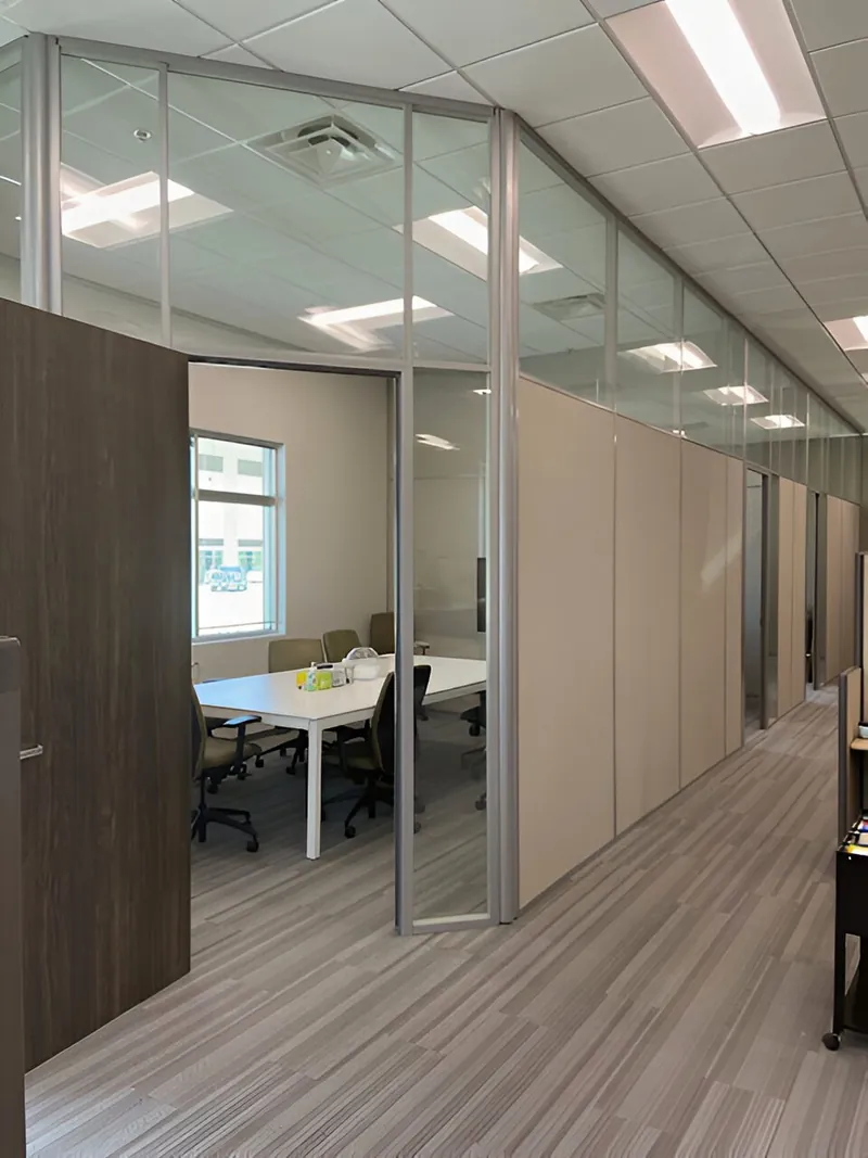 Glass-walled offices, manufacturer photo