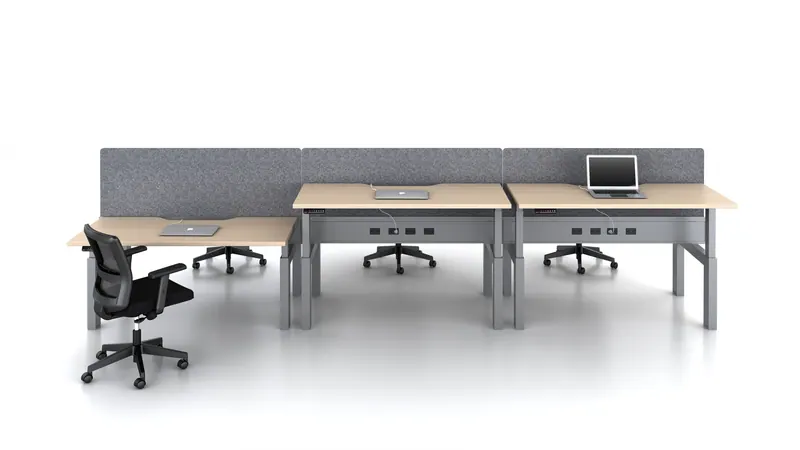 Height-adjustable benching, manufacturer photo