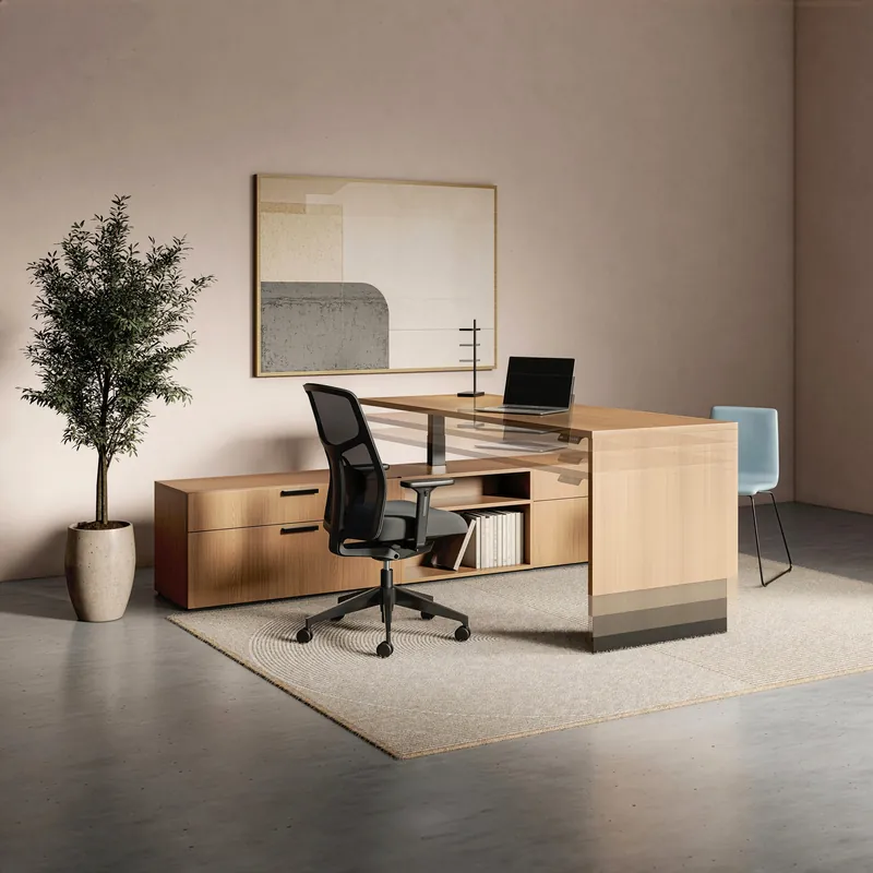 L-shaped desk, manufacturer photo #139