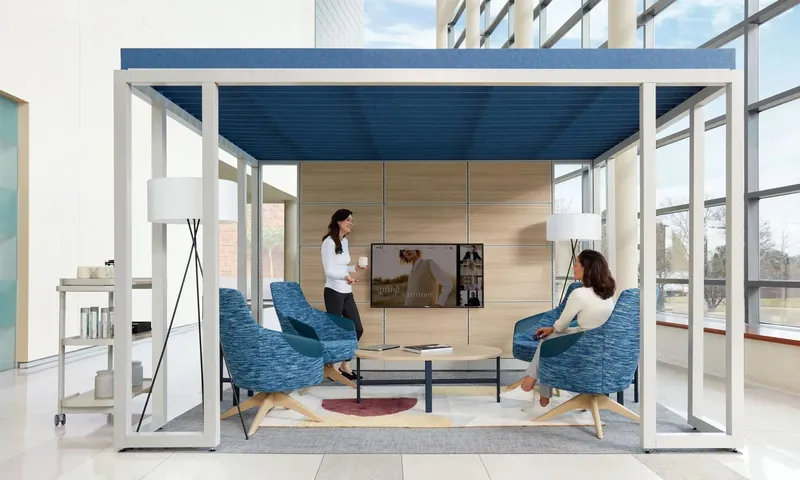 Open-frame meeting pavilion, manufacturer photo