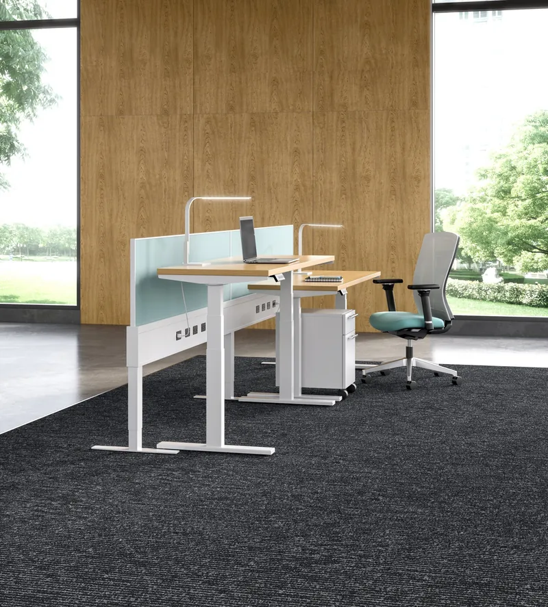 Power beam with sit-stand tables, manufacturer photo #313