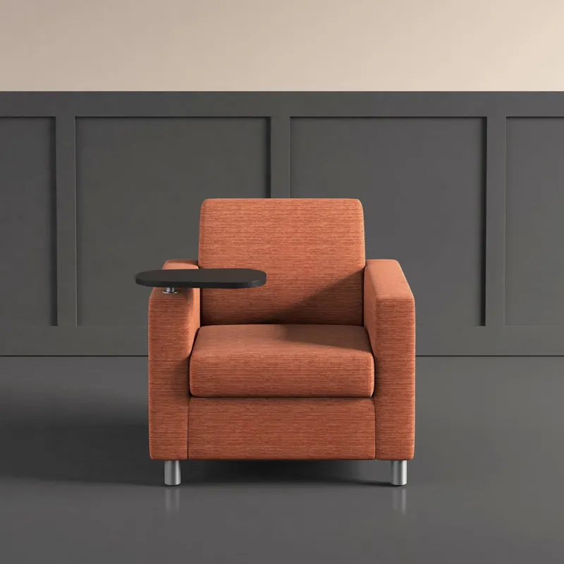 Tablet-arm lounge chair, manufacturer photo