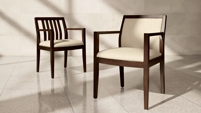 Wood guest chairs, manufacturer photo